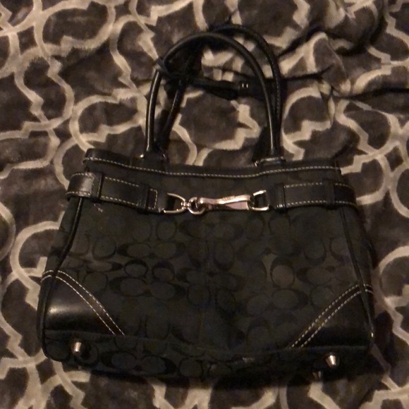 Black Coach Signature canvas/leather handbag - Picture 1 of 4